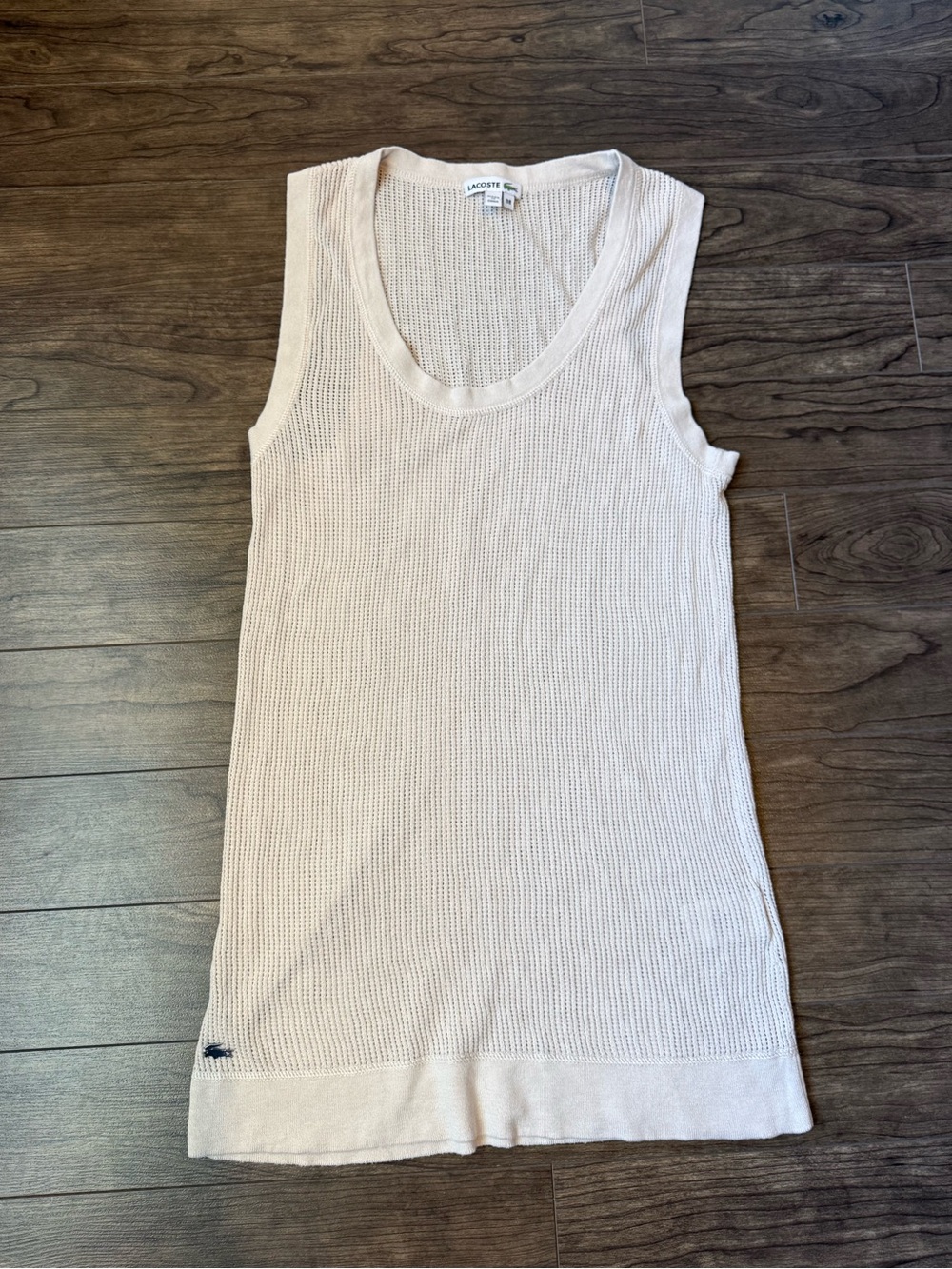 Lacoste Women’s Sleeveless Knit Top – Size 38 – Silk/Cotton Blend